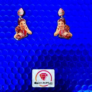 Girl earrings, cartoon earrings, Martine earrings, Tiny earrings, nostalgia comic, childhood