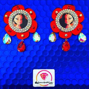 Pendientes Flor flower earrings Pendientes metacrilato Pendientes Bella earrings pendientes Valentine’s Day pendientes muñeca doll earring