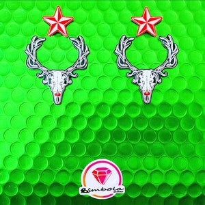 Oorbellen rendier kerstmis kerstmis rendier oorbellen kerst oorbellen cartoon oorbellen oorbellen oorbellen kerst cadeau ketting kerstmis