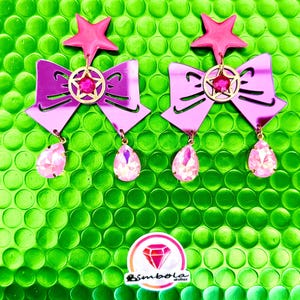 Bow earrings, ribbon earrings, bow earrings, big bow earrings, jewel earrings, jewel earrings, elegant earrings, wedding earrings