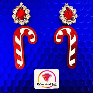 Lollipop oorbellen Kerst Snoep oorbellen Kerst oorbellen cartoon oorbellen freak oorbellen Kerst oorbellen Kerst ketting Zoet