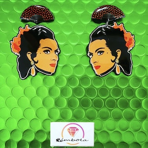 Lola earrings flowers earrings flamenco earrings pop earrings earring Big earrings big earrings Women's earrings
