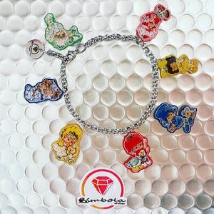 Cartoon bracelet cartoon bracelet bracelet eighties bracelet cartoon wristband steel chain funny bracelet colorful bracelet