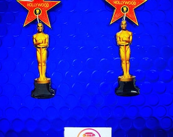 Oscar earrings, Hollywood earrings, Star earrings, Film earrings, Cinema earrings