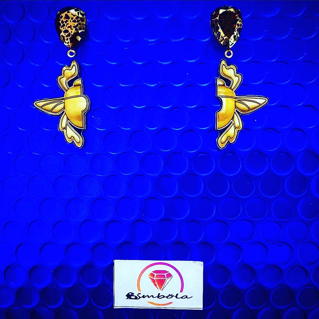 Beetlejuice Sandwurm Ohrringe - Grün-Lila Käfer Herz Design Für Frauen