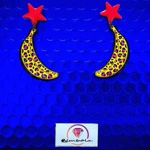Bananen oorbellen grappige oorbellen dierenprint oorbellen cartoon oorbellen bananen oorbellen Pin up oorbellen