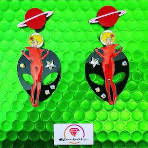 Boucles d’oreilles martiennes boucles d’oreilles extraterrestres Boucles d’oreilles Pin up boucles d’oreilles mutant porter design boucles d’oreilles tatouage boucles d’oreilles old school boucles d’oreilles
