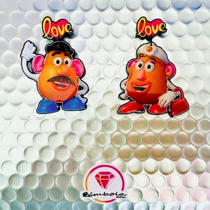 Pendientes jueguete potato earrings pendientes patata pendientes señor mister earrings Pendientes dibujos story earrings cartoon earrings