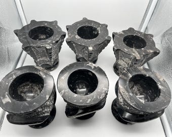 Orthoceras fossil mortar and pestle