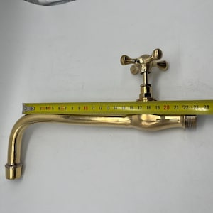 Unpainted brass faucet, garden faucet, wall mounted faucet, brass spout