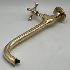 Unpainted brass faucet, garden faucet, wall mounted faucet, brass spout