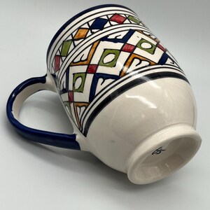 Moroccan Beldi Mug, Handmade, Boho Ceramic Tea Mug from Morocco
