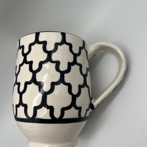 Moroccan Beldi Mug, Handmade, Boho Ceramic Tea Mug from Morocco