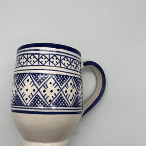 Moroccan Beldi Mug, Handmade, Boho Ceramic Tea Mug from Morocco