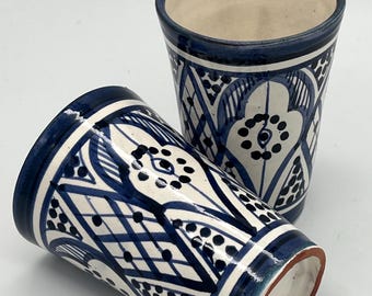 Moroccan Beldi Mug, Handmade, Boho Ceramic Tea Mug from Morocco