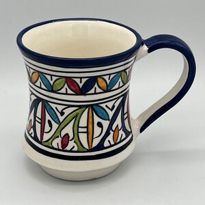 Moroccan Beldi Mug, Handmade, Boho Ceramic Tea Mug from Morocco