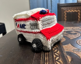 Cuddle Ambulance Crochet Pattern - Minimal Sew Easy to Follow Pattern