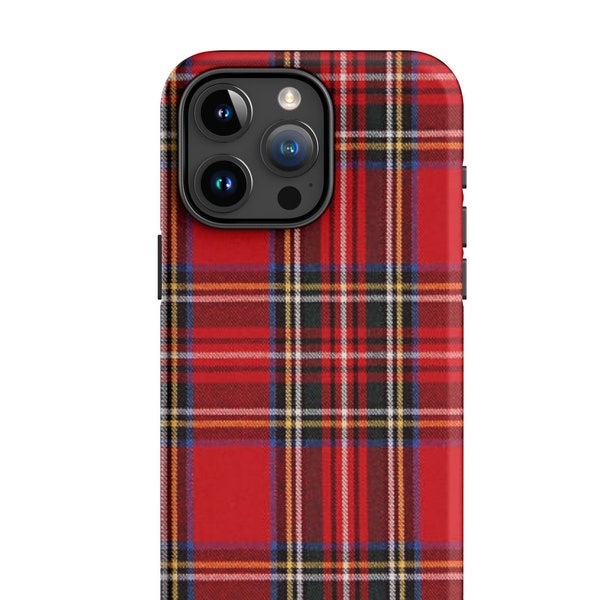 iPhone®case 15 14 13 12 11 pro max plus Cute  Classic Red Plaid Christmas phone cover Apple tech accessories gift idea Holiday phone cases