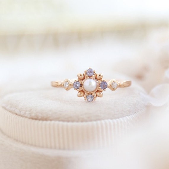 Tanzanite and pearl ring deals