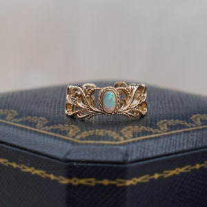 Opal Ring, Opal Engagement Ring, Leaf Ring, Vine Ring, Birthstone Ring, Vintage Style Ring, Opal Jewelry, Promise Ring, Tree Branch Ring