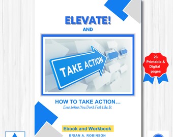 Elevate and Take Action Ebook and Workbook Combo | Procrastination Ebook and Workbook | Productivity Ebook and Workbook | Self Coaching