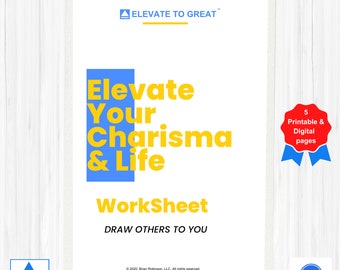 Elevate Your Charisma Worksheet | Elevate Your Life Worksheet | Confidence Building | Life Coaching Workbook | Positive Energy Worksheet