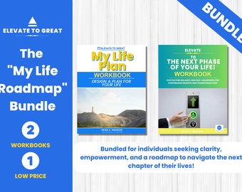 The  "My Life Roadmap" Bundle | Life Goal Planning Workbook | Life Coaching Workbook | Design Your Life | Goal Setting Guide