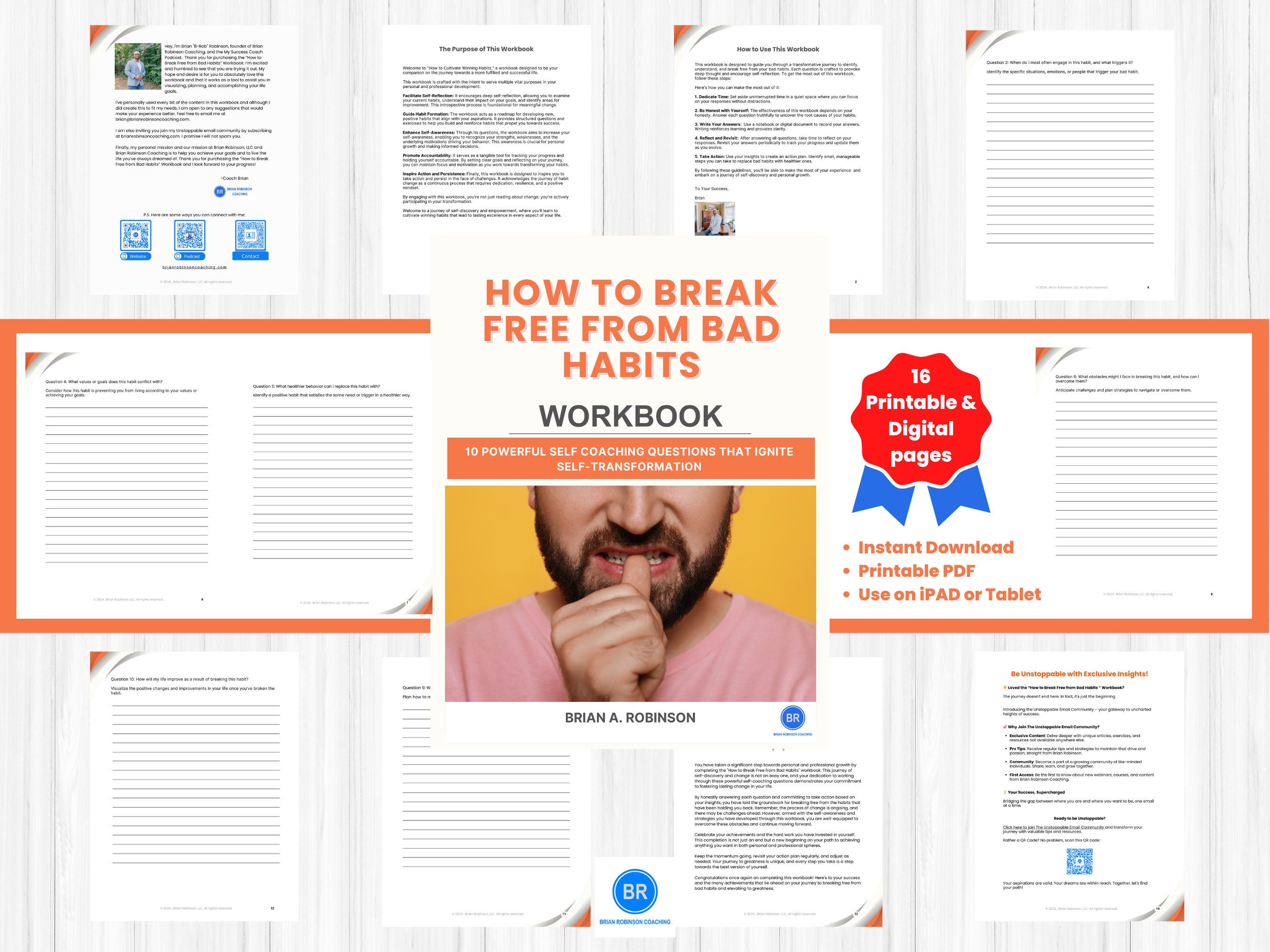 How to Break Free From Bad Habits Digital Printable Workbook - Etsy
