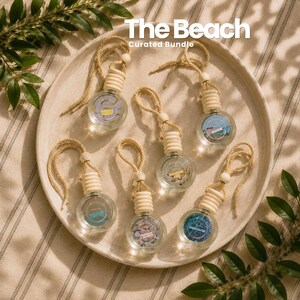 Beach Car Diffuser Bundle | Ocean & Coastal Air Freshener Set | Beach Lover Gift | Tropical Car Scents | Coastal Decor Gift