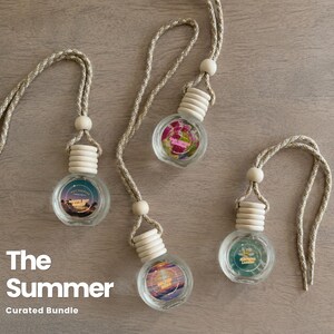 Summer Car Diffuser Bundle | Fresh & Fruity Air Freshener Set | Sunshine Inspired Car Scents | Handmade Summer Gift | Vacation Fragrance