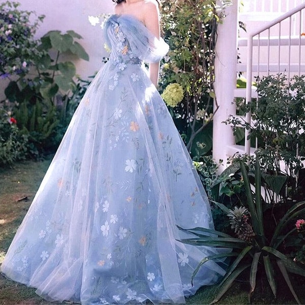 Blue Summer Wedding Dress - Etsy