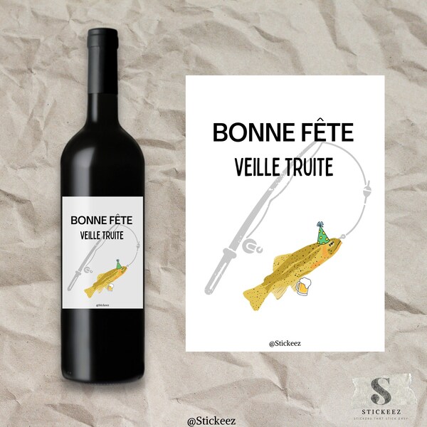 Étiquettes de vin drôles| Cadeau d'anniversaire personnalisé | Joyeux Anniversaire | Cadeau pour famille, parents, amis, collègues, papa