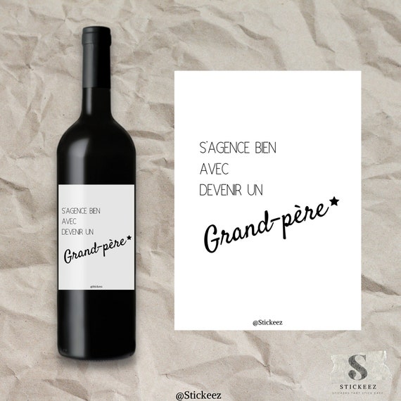 Étiquettes De Vin Annonce Bébé Cadeau De Grossesse Personnalisé S'agence  Bien Avec Devenir Grand-parents Cadeau Pour Tante, Oncle 