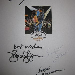 Urban Cowboy Signed Film Movie Screenplay Script Autograph X5 John Travolta Debra Winger Scott Glenn Barry Corbin James Gammon signature