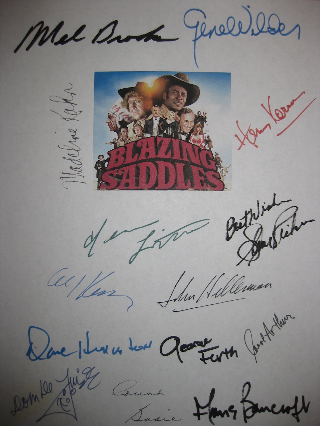 Blazing Saddles Signed Movie Film Script Screenplay X14 Mel Brooks