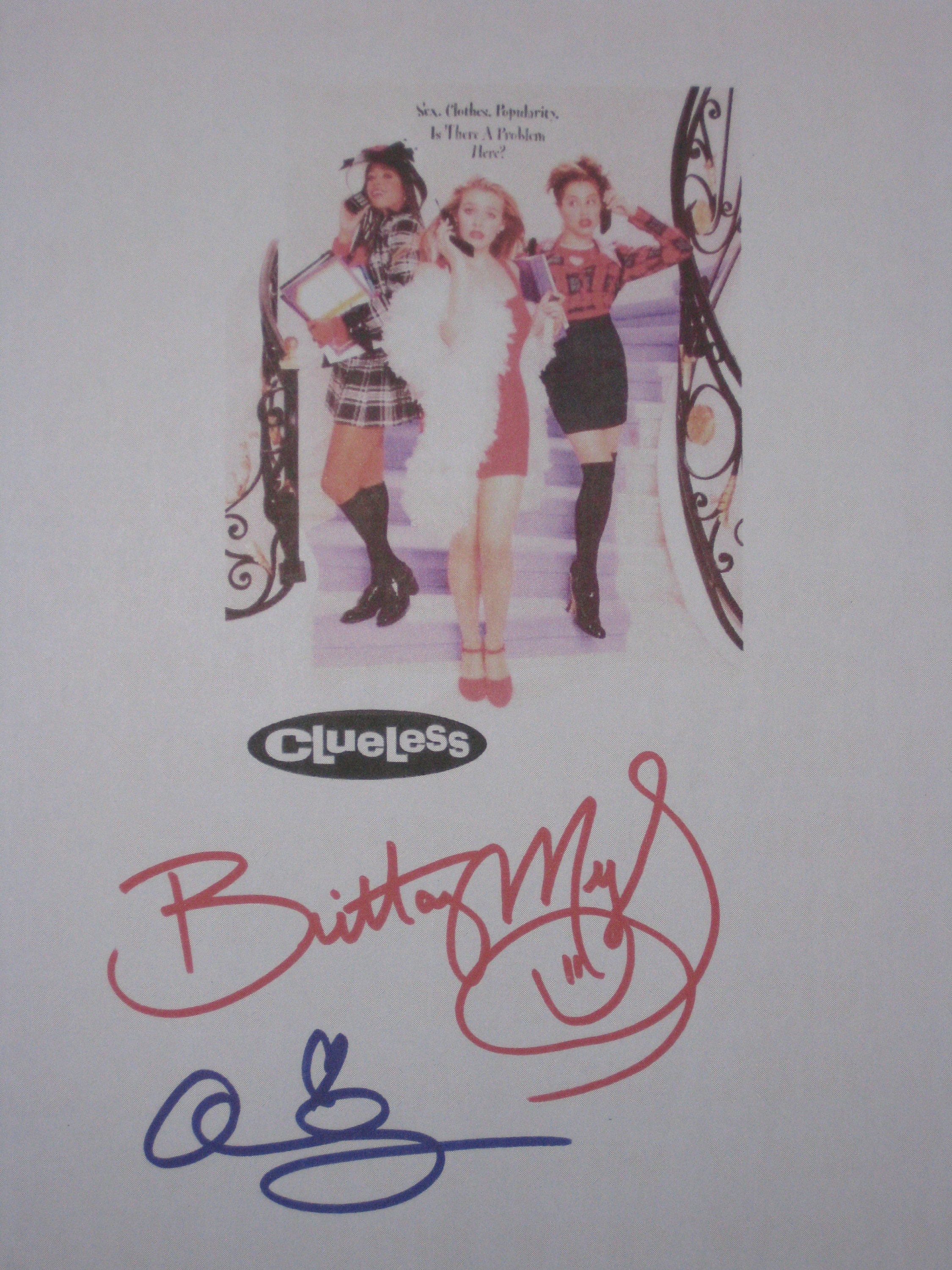 Clueless Script Clueless Signed Movie Film Screeplay Script X2 Autographs Brittany ...