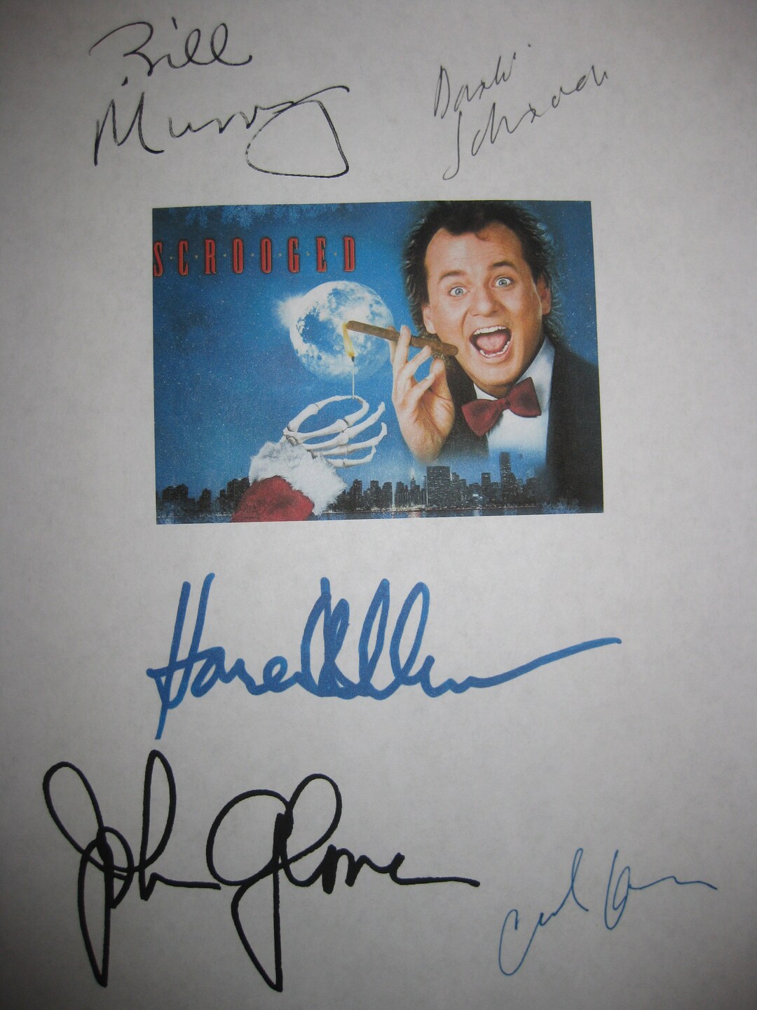 Scrooged Signed Film Movie Script Screenplay X5 Autograph Bill Murray ...