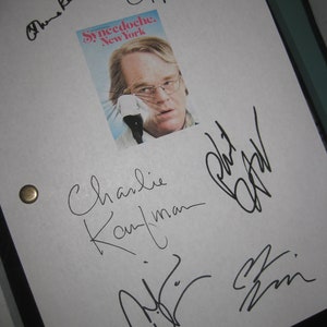 Synecdoche, New York Signed Movie Film Script Screenplay X6 Autographs Charlie Kaufman Philip Seymour Hoffman Catherine Keener Williams 2008