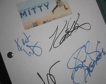 The Secret Life of Walter Mitty Signed Movie Film Script Screenplay X5 Autograph Ben Stiller Kristen Wiig Kathryn Hahn Adam Scott MacLaine