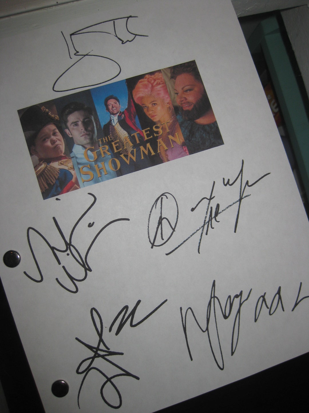The Greatest Showman Signed Film Movie Screenplay Script X5 Autographs