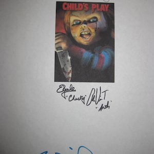 Child&#39;s Play Signed Film Movie Script Screenplay X6 autograph Catherine Hicks Chris Sarandon Alex Vincent Brad Dourif Jack Colvin Ed Gale