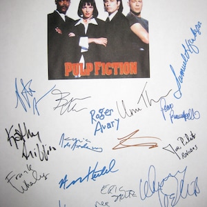 Pulp Fiction Drehbuch Drehbuch Film Drehbuch X21 Autogramme John Travolta Uma Thurman Quentin TarantinoSamuel L Jackson Harvey Keitel signiert