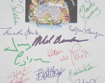 The Muppet Movie Signed Film Movie Script Screenplay X15 Frank Oz Jim Henson Mel Brooks Madeline Kahn Bob Hope Tim Burton