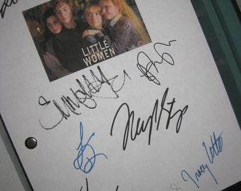 Little Women Signed Movie Film Script Screenplay X9 autograph Saoirse Ronan Emma Watson Florence Pugh Timothée Chalamet Meryl Streep 2019