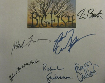 Big Fish Signed Film Movie Screenplay Script X11 Autograph Tim Burton Danny Elfman Jessica Lange Ewan McGregor Albert Finney Billy Crudup