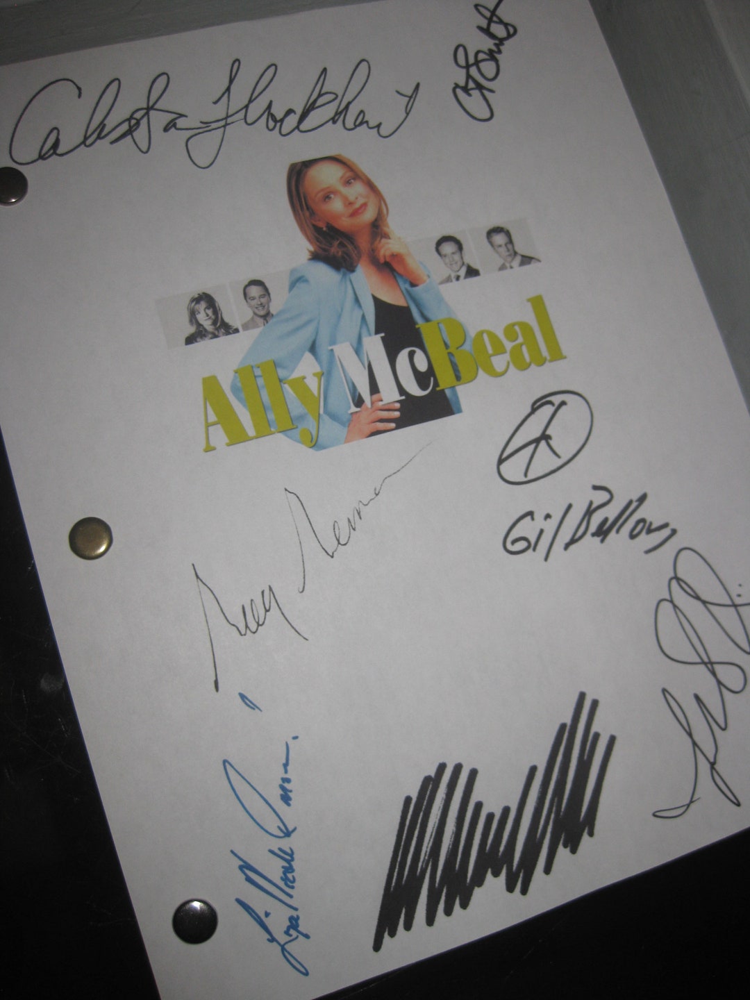 Ally Mcbeal Signed Pilot TV Script Screenplay Autographs X7 Calista ...