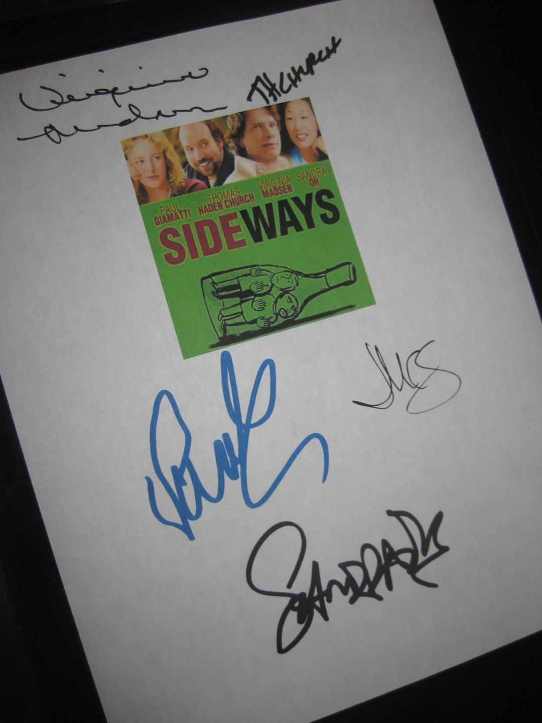 Sideways Signed Movie Film Script Screenplay X5 Autographs Paul ...