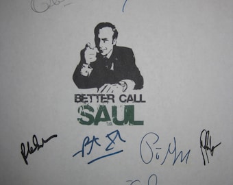 Better Call Saul Signed TV Script Screenplay X11 Autograph Bob Odenkirk Jonathan Banks Rhea Seehorn Peter Gould Patrick Fabian  McKean