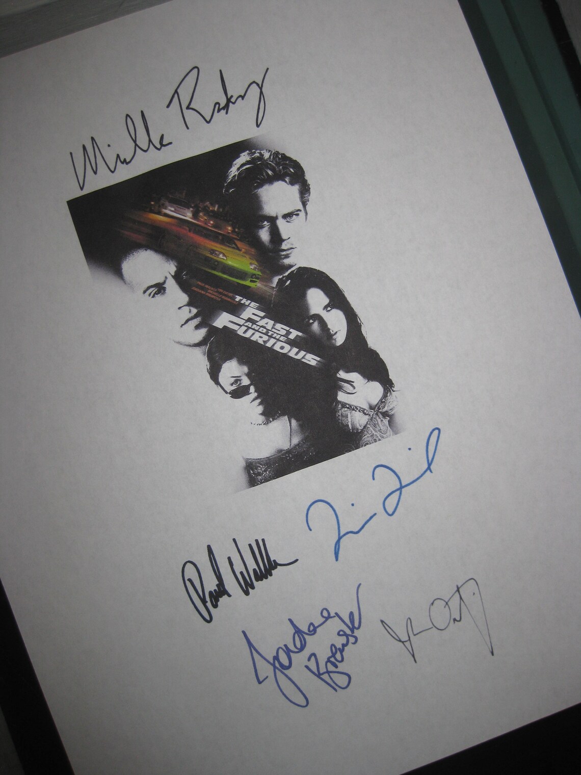 The Fast and Furious Signed Script Screenplay X5 Vin Diesel Paul Walker ...