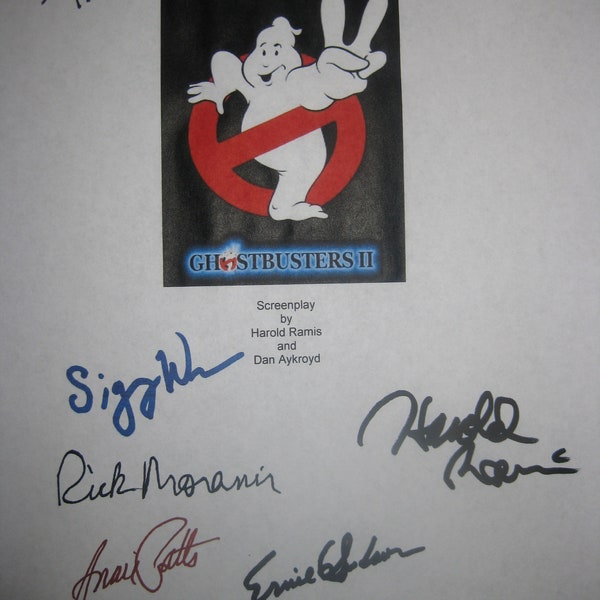 Ghostbusters 2 Signed Film Movie Script Screenplay Autographs Harold Ramis Bill Murray Dan Aykroyd Sigourney Weaver Rick Moranis Hudson